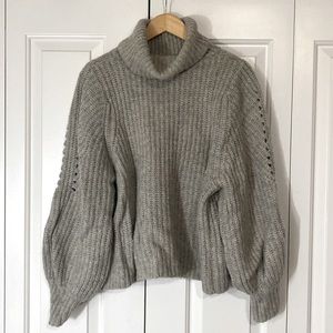 Cynthia Rowley Gray Turtleneck Sweater Size L